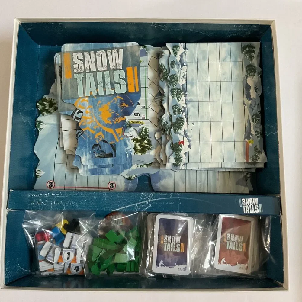 Snow Tails TheSled Racing Board Game Asmodee 2nd Edition 2009 Complete
